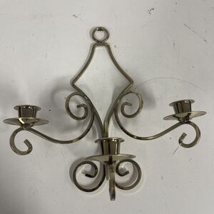 Brass Wall Mounted Candle Sconces 3 Lights Candelabra